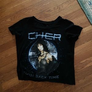 Cropped Cher graphic T